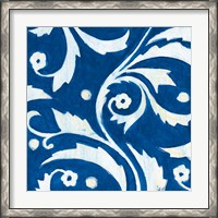 Framed 'Tangled In Blue IV' border=