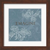 Framed 'Imagine' border=