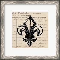 Framed 'Fleur De Lis I' border=