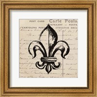 Framed 'Fleur De Lis II' border=