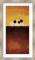 Framed Sunset Palms I