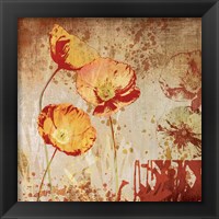 Framed 'Poppy Heat II' border=