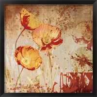 Framed 'Poppy Heat II' border=