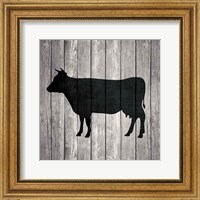 Framed 'Barn Cow' border=