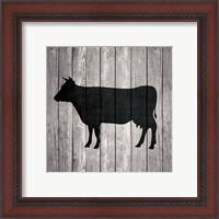 Framed 'Barn Cow' border=