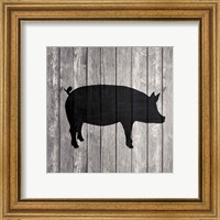 Framed 'Barn Pig' border=