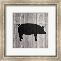 Framed 'Barn Pig' border=