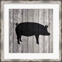 Framed 'Barn Pig' border=