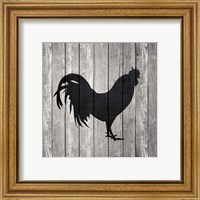 Framed 'Barn Rooster' border=