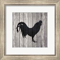 Framed 'Barn Rooster' border=