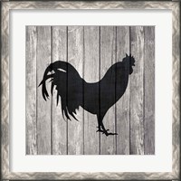 Framed 'Barn Rooster' border=