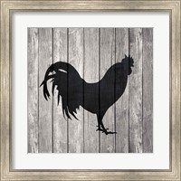 Framed 'Barn Rooster' border=