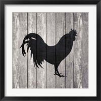 Framed 'Barn Rooster' border=