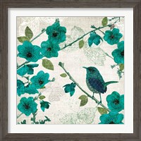 Framed 'Birds and Butterflies I' border=