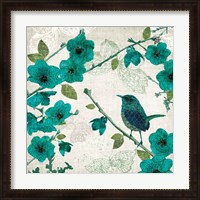 Framed 'Birds and Butterflies I' border=