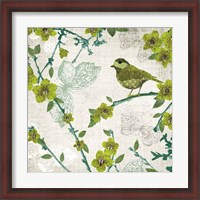 Framed 'Birds and Butterflies II' border=