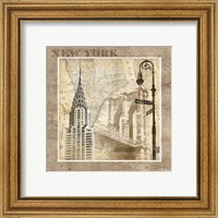 Framed 'New York Serenade' border=