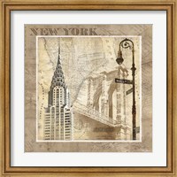 Framed 'New York Serenade' border=