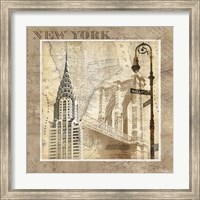 Framed 'New York Serenade' border=