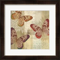 Framed 'Tropical Butterflies I' border=