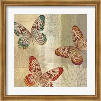 Framed 'Tropical Butterflies II' border=