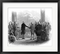 Framed 1789 Inauguration Of George Washington As First President Of The USA