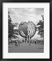 Framed 1964 New York World's Fair Unisphere Flushing Meadows NY