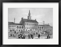 Framed Engraving Of Independence Hall In Philadelphia 1776