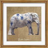 Framed 'Tattooed Savannah I' border=