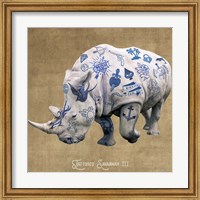 Framed 'Tattooed Savannah III' border=