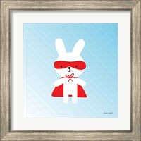 Framed 'Rabbit Super Hero' border=