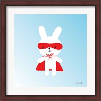 Framed 'Rabbit Super Hero' border=