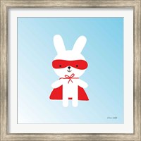 Framed 'Rabbit Super Hero' border=