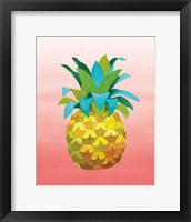 Framed Island Time Pineapples VI Coral