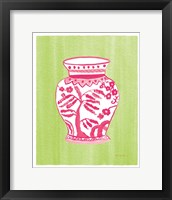 Framed Chinoiserie IV Pink Watercolor