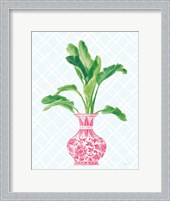 Framed Palm Chinoiserie I Pink