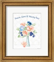 Framed 'Coastline Botanical VII' border=