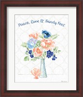 Framed 'Coastline Botanical VII' border=