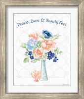 Framed 'Coastline Botanical VII' border=