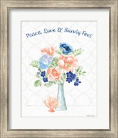 Framed 'Coastline Botanical VII' border=