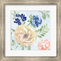 Framed 'Coastline Botanical II Blue' border=