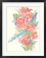 Framed Peony Bouquet I