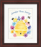 Framed 'Bee Harmony V' border=