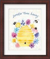 Framed 'Bee Harmony V' border=