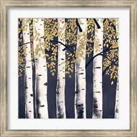 Framed 'Fresh Forest Indigo II' border=