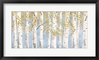 Framed Fresh Forest Light Blue Gold