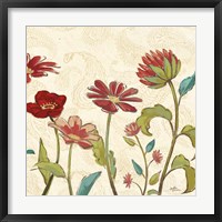 Red Gold Beauties II Crop Framed Print