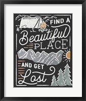 Adventurous V Black Framed Print