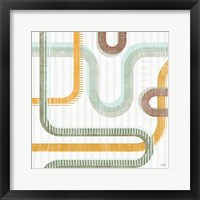 Framed 'Subway Lines II' border=