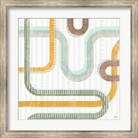 Framed 'Subway Lines II' border=